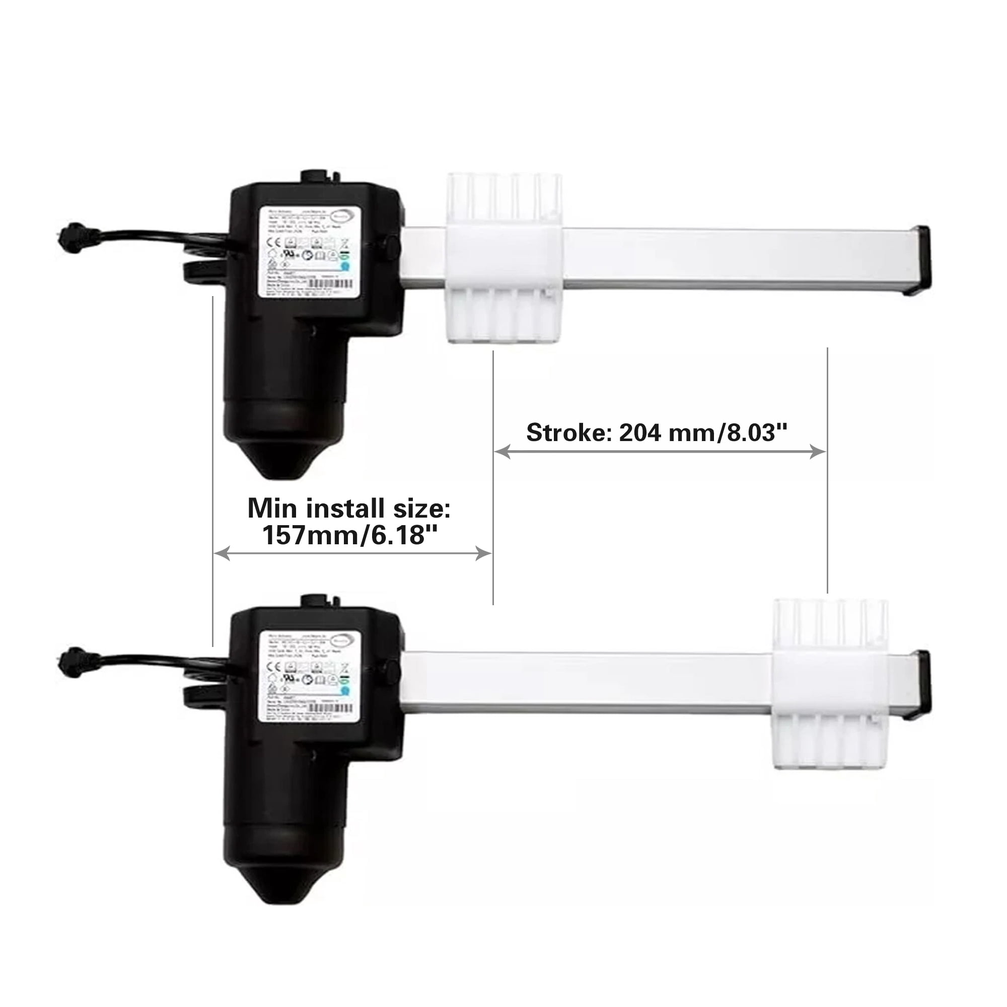 Recliner Lift Chairs Limoss 450427 Motor Actuator Model MD140-02-L1-157-204 Replacement Kit