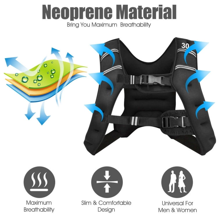 Demifill Weighted Vest, Training Weight Vest Workout Equipment with Adjustable Buckles and Mesh Bag-12 lbs,for Fitness, Strength Training, Running, Body West for Men Women Kids, Black