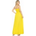 thumbnail image 2 of HAPPY BAY Women's Beach Summer Solid Smocked Top Maxi Evening Slit Dress Casual Strapless Tube Dresses for Women One Size Yellow, Solid, 2 of 4