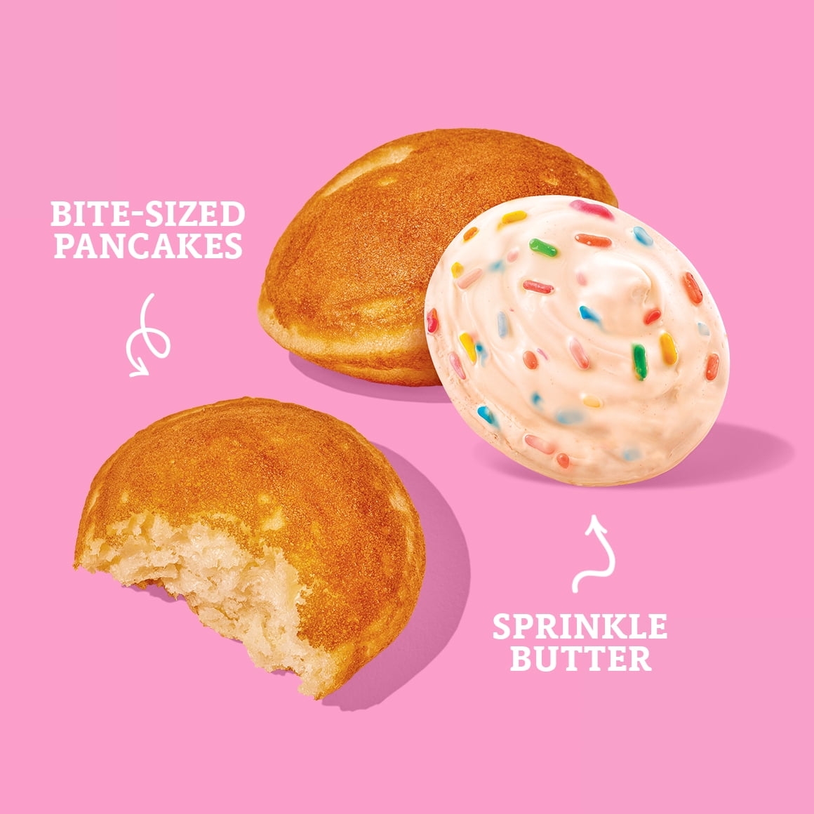 Belgian Boys Bite-Sized Pancakes & Go with Sprinkle Butter, 3.25oz Cup (Refrigerated)