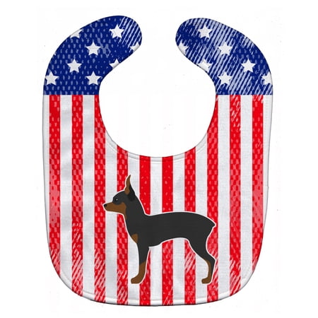 USA Patriotic Toy Fox Terrier Baby Bib