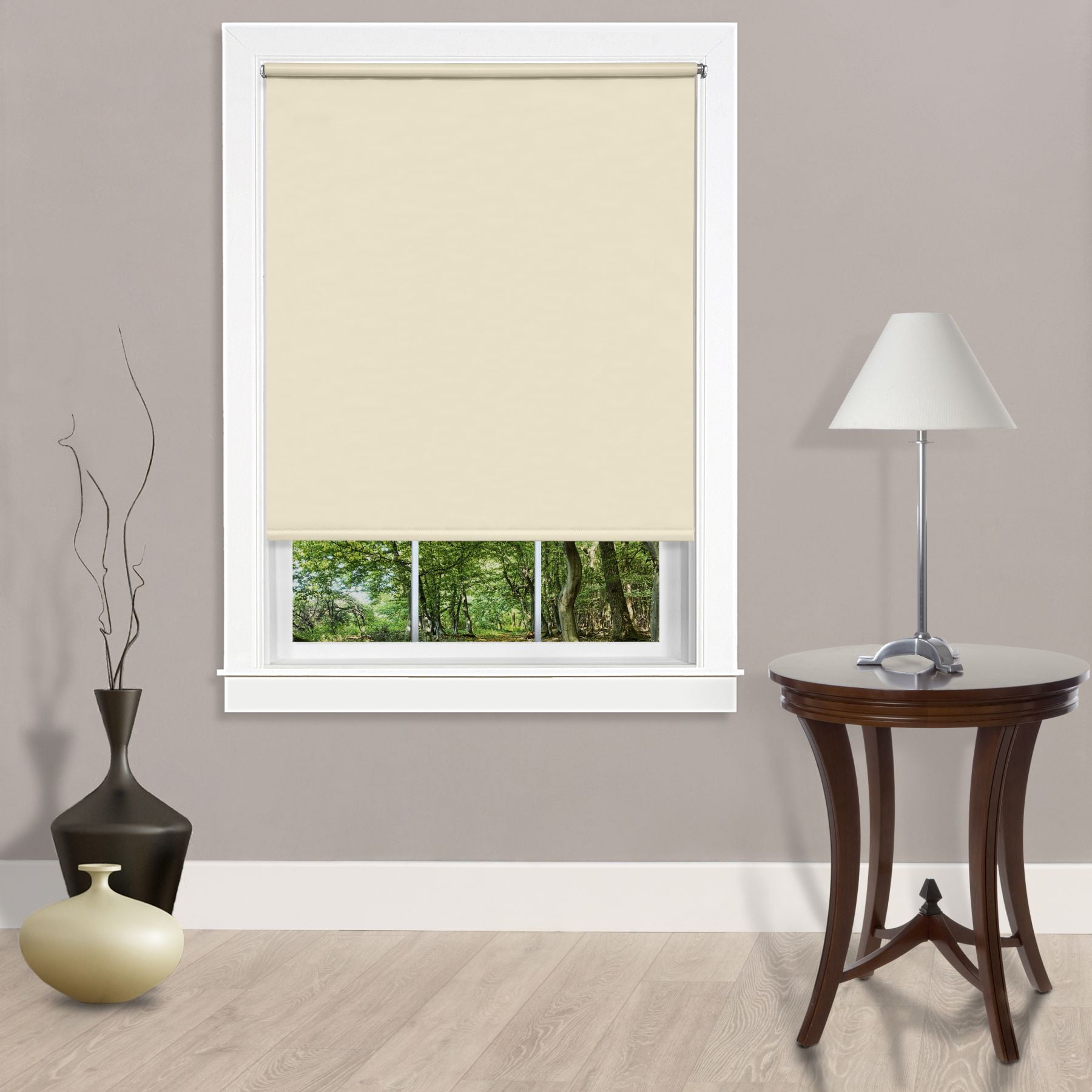 Traditional Elegance Cordless Tear Down Light Filtering Window Shade 37x72 Ivory