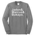 thumbnail image 2 of Wild Bobby, Jadon & Marcus & Bukayo, Sports, Men Long Sleeve Shirt, Heather Grey, XX-Large, 2 of 5