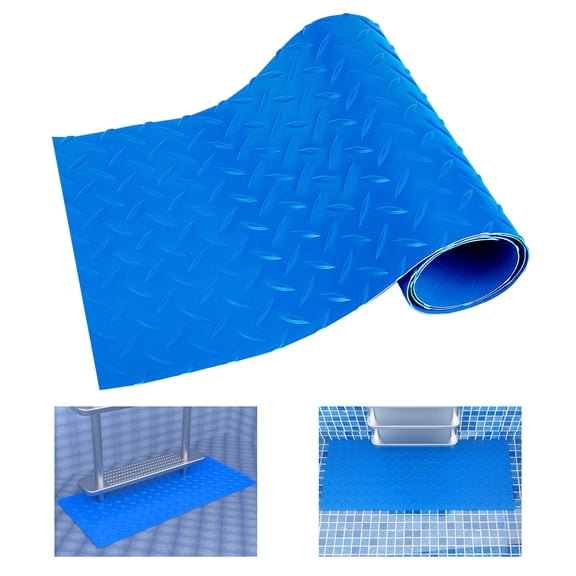 Swimming Pool Ladder Mat Protective Swimming Pool Step Pad for Above Ground Swimming Pool Ladder Pad Vinyl Non-Slip Pool Liner,24"x 9"