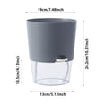 thumbnail image 2 of Self Watering Pots for Indoor Plants, 6 Inch Self Watering Planter for Orchid African Violet, Small Clear Flower Pots with Drainage Holes for Home Office, 2 of 7