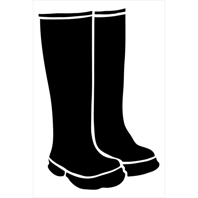 Rain Boots Silhouette Stencil by StudioR12 Select Size USA