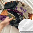 thumbnail image 4 of Twin Sze Fitted Sheet Set - Pumpkins Halloween 2 Piece Bedding Sets 16" Deep Pocket Fitted Sheet with 1 Pillowcase, Black Horror Purple Floral Beige Brushed Microfiber Hotel Luxury Bed Sheets, 4 of 9