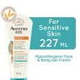 thumbnail image 1 of Aveeno Kids Face & Body Gel Cream, Prebiotic Oat Moisturizer, Hypoallergenic Lotion, Sensitive Skin Body Cream, 1 of 6