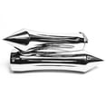 thumbnail image 1 of Puños de Motocicleta Aluminio Cono Cromado Plateado Kinlley, 1 of 8