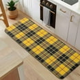thumbnail image 5 of Yellow Black and Red Checkerboard Checkered Pattern Kitchen Rug Mat,Kitchen Runner Rugs Non Skid Washable,Decorative Kitchen Floor Mats for Kitchen,Sink,Laundry,17"x47.2", 5 of 7