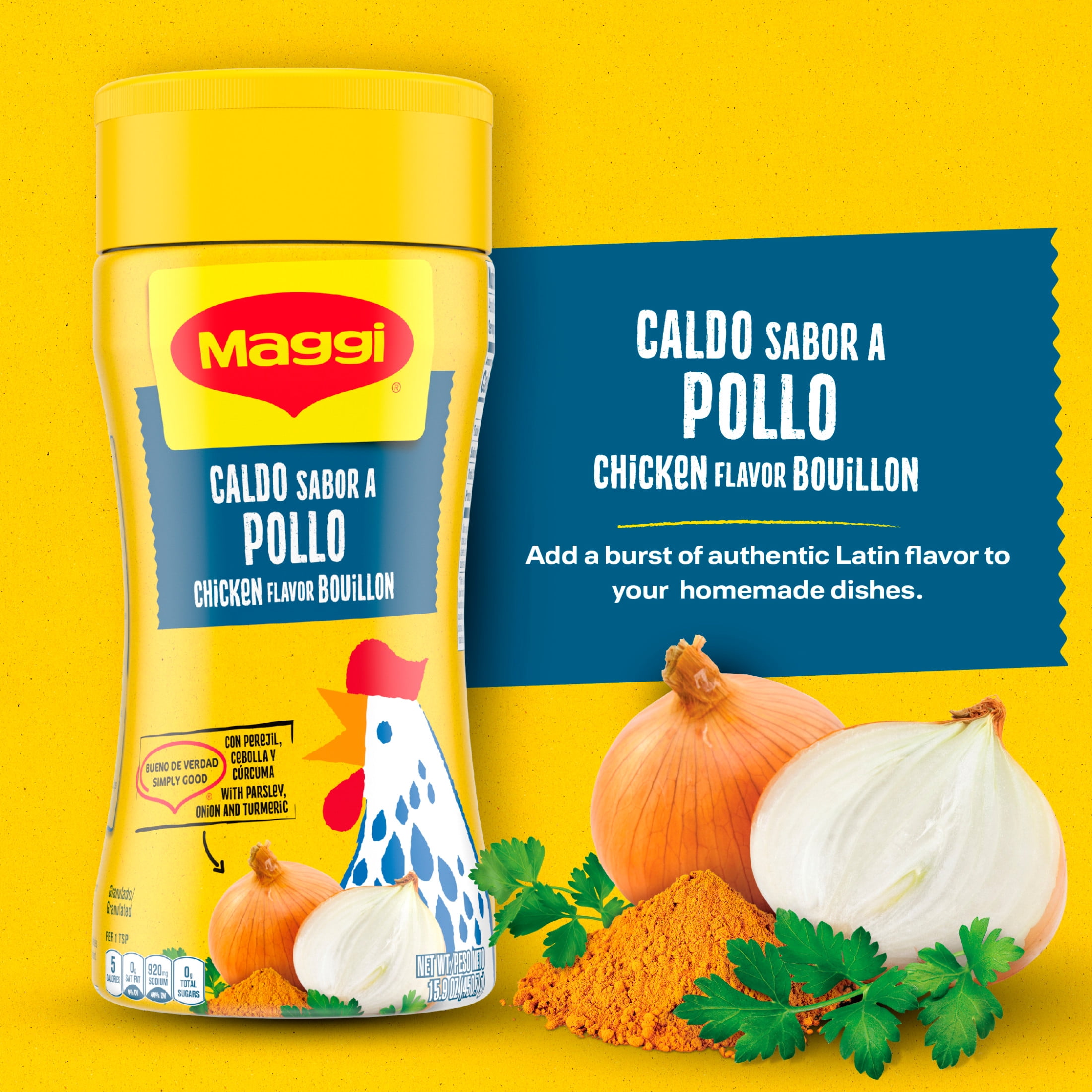 (12 pack) Maggi Granulated Chicken Flavor Bouillon Powder, 16 oz