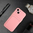 thumbnail image 7 of Allytech Case Compatible with iPhone 13, [Card Holder] [Soft TPU] [Ultra Slim & Lightweight] Shockproof Anti-Fingerprint Case for iPhone 13 - Pink, 7 of 7
