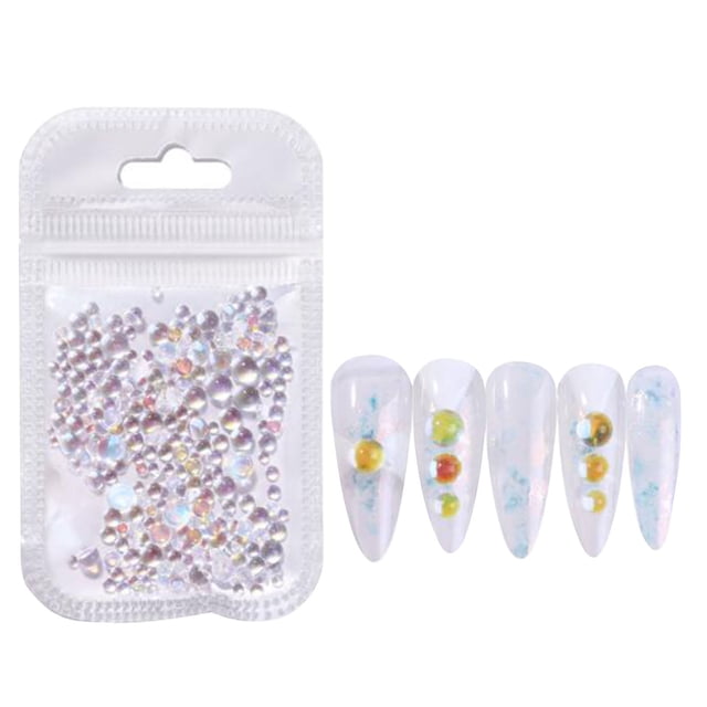 Xihbxyly 300 Piezas de Perlas Mágicas Transparentes de Cristal para Decoración de Uñas, Accesorios para Uñas Diy