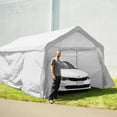 thumbnail image 4 of ALEKO 10' x 20' Steel Frame with PVC Removable Walls Canopy Carport Tent, Heavy Duty, White Color, 4 of 21