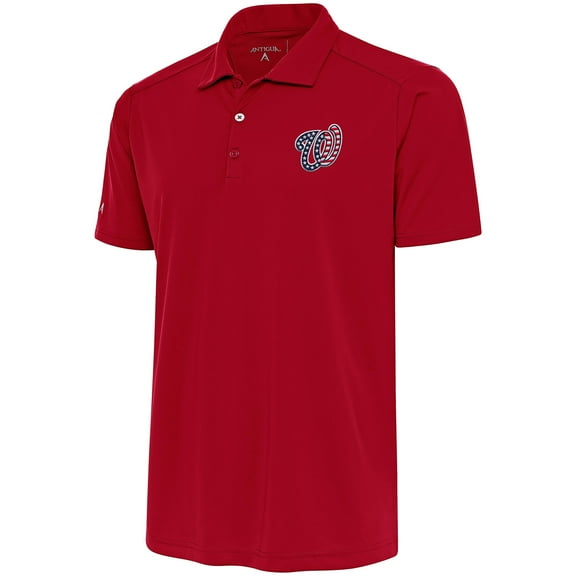 Men's Antigua Red Washington Nationals Patriotic Tribute Polo