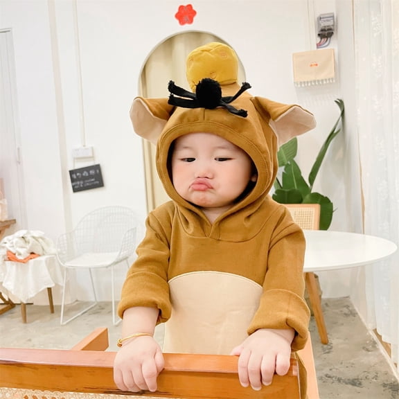 Vedolay Boys Bodysuit Toddler Baby Boy Strap Jumpsuit Romper Solid Shorts Overall Fall Clothes,Brown 6-12 Months