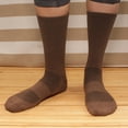 thumbnail image 3 of Women's Rayon from Bamboo Fiber Antibacterial Ultra Breathable Wicking Supported Toe and Heel Crew Socks - Brown - 4 Pairs, 3 of 6