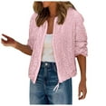 thumbnail image 1 of Wdgfv Veste à Paillettes pour Femmes Manches Longues Ouverte devant Fermeture Éclair Disco Bomber, 1 of 5
