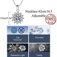 thumbnail image 5 of Shiny Solid 925 Sterling Silver Round Cubic Zircon Pendent Necklace Women Party, 5 of 7