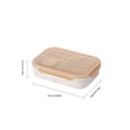 thumbnail image 3 of Fiambrera de paja de trigo, plástico PP, contenedores de almacenamiento para alimentos frescos, cajas de horno microondas Bento para viajes, Organizadores de utensilios de cocina verde con tenedor Naiovety HA065989-06, 3 of 6
