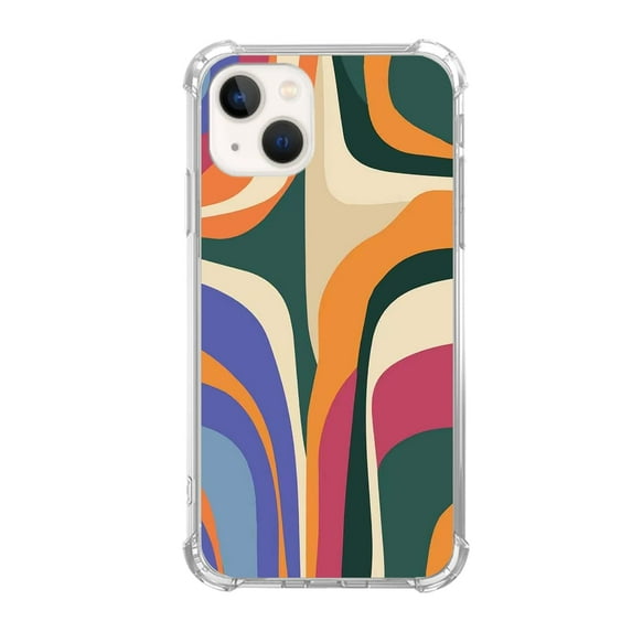 Color Flows Case Compatible with iPhone 13,Aesthetic Art Design TPU Full Cover Shock-proof Case