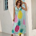 thumbnail image 2 of Lunarable Pineapple Sleeveless Dress Woman Fashion Long Dresses Women's Summer Suit Dress 2025, 2 of 6