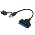 thumbnail image 1 of Cable adaptador USB C 3.2 gen2 a SATA para disco duro 2.5 y SSD, convertidor SSD/HDD, adaptador de disco duro SATA I/II/III compatible con UASP/Trim/Smart, 1 of 5