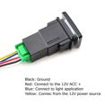 thumbnail image 4 of 10X Auto Retrofit Switch Waterproof Toggle Switch Fog Lamp Switch with 4 Line for White Light, 4 of 6