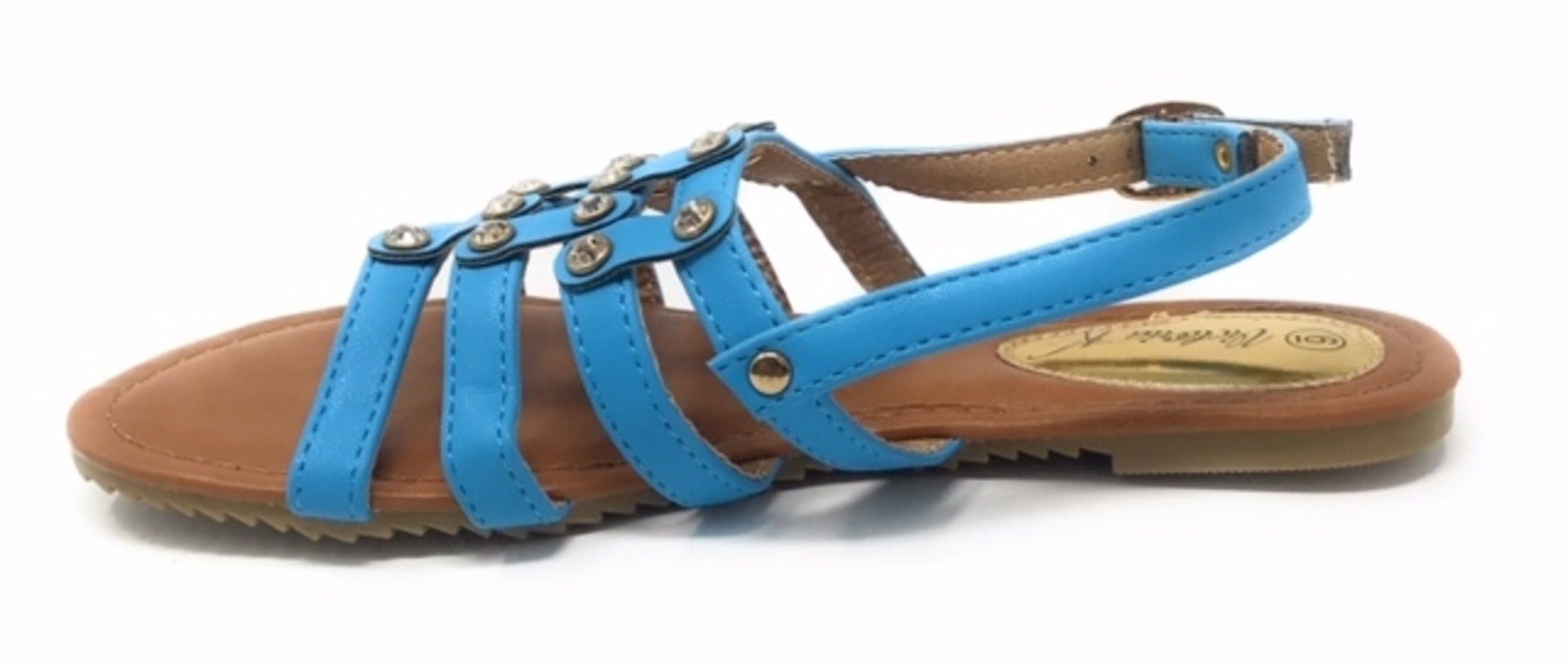 Victoria K Women's Front Strapped With Rhinestone Sandals
