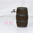 thumbnail image 4 of 1:12 Scale Accessories Wine Cellar Miniature Bar Accessories Retro Mini Red Wine Barrel for Home, 4 of 5