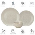 thumbnail image 4 of Handmade Ceramic Solid Dinner Set Of 18, Ivory White | 6 Dinner Plates, 10.6 Inch Each+ 6 Small Plates, 7.4 Inch Each + 6 Small Dinner Bowls, 180ml Each | Microwave & Dishwasher Safe, 4 of 5