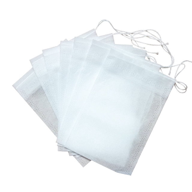 Bolsa de té con cordón de tamaño completo de 100 piezas, bolsa de té, bolsa de freír de medicina tradicional china, bolsa de escoria de sopa de condimentos no tejida