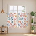 thumbnail image 2 of Easter Eggs Kitchen Curtains 45 Inch Length, Watercolor Spring Flowers Leaves Patterned Tiers Curtains for Bathroom Bedroom Cafe, Light Filtering Small Window Treatment Drapes 2 Panels 42"Wx45"L, 2 of 8