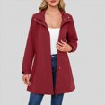 thumbnail image 2 of Godom Women Waterproof Lightweight Rain Jacket Long Windproof Loose Rain Coats Active Outdoor Hooded Windbreaker, 2 of 6