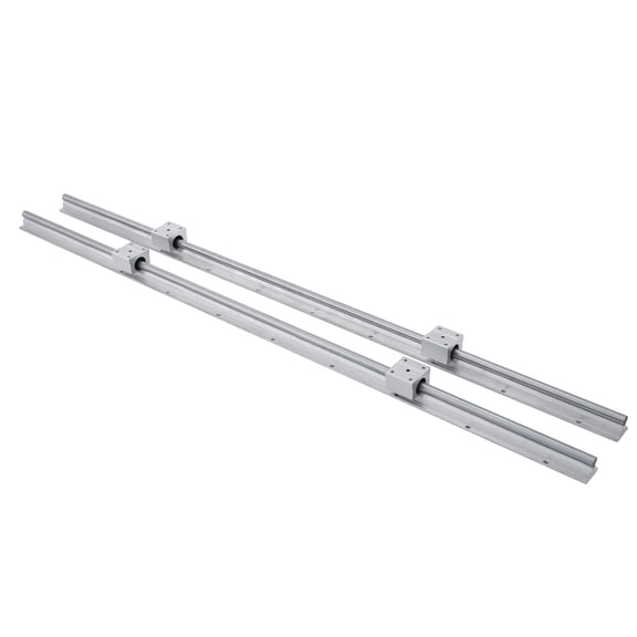 KFFKFF Linear Rail, 2PCS SBR12-1000mm, Linear Guide 2 PCS Linear Guide Rails, 4 PCS Square Type Carriage Bearing Blocks, CNC Rail Linear Rails and Bearings Kit, for Automated Machines and Equipments