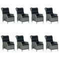 thumbnail image 2 of vidaXL 9 Piece Garden Dining Set Light Grey, 2 of 12