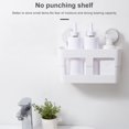 thumbnail image 4 of OUSITAID Drain Rack Suction Cup Shower Storage Box Bathroom Hollow Basket Shelf Wall Mounted Tray Holder, 4 of 9