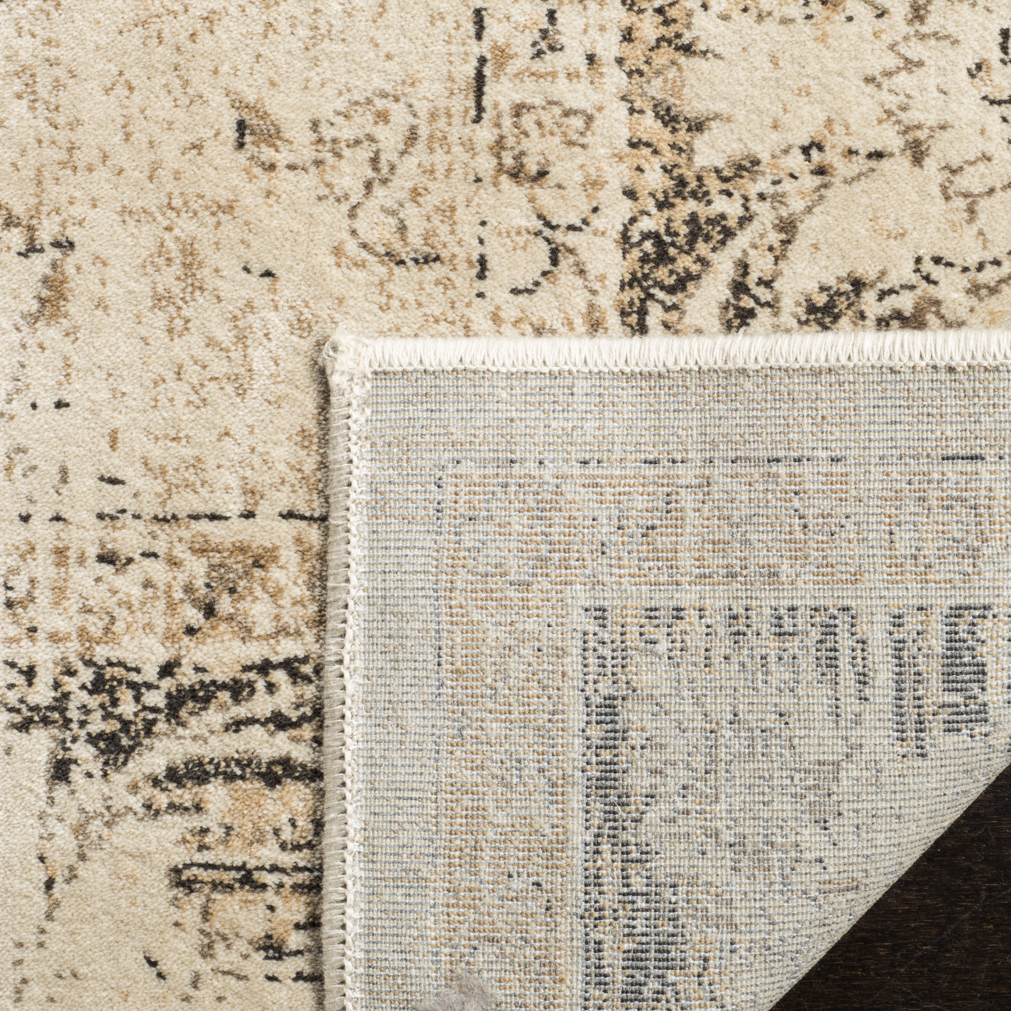 SAFAVIEH Vintage Jaxon Bordered Area Rug, Stone, 6' x 6' Square