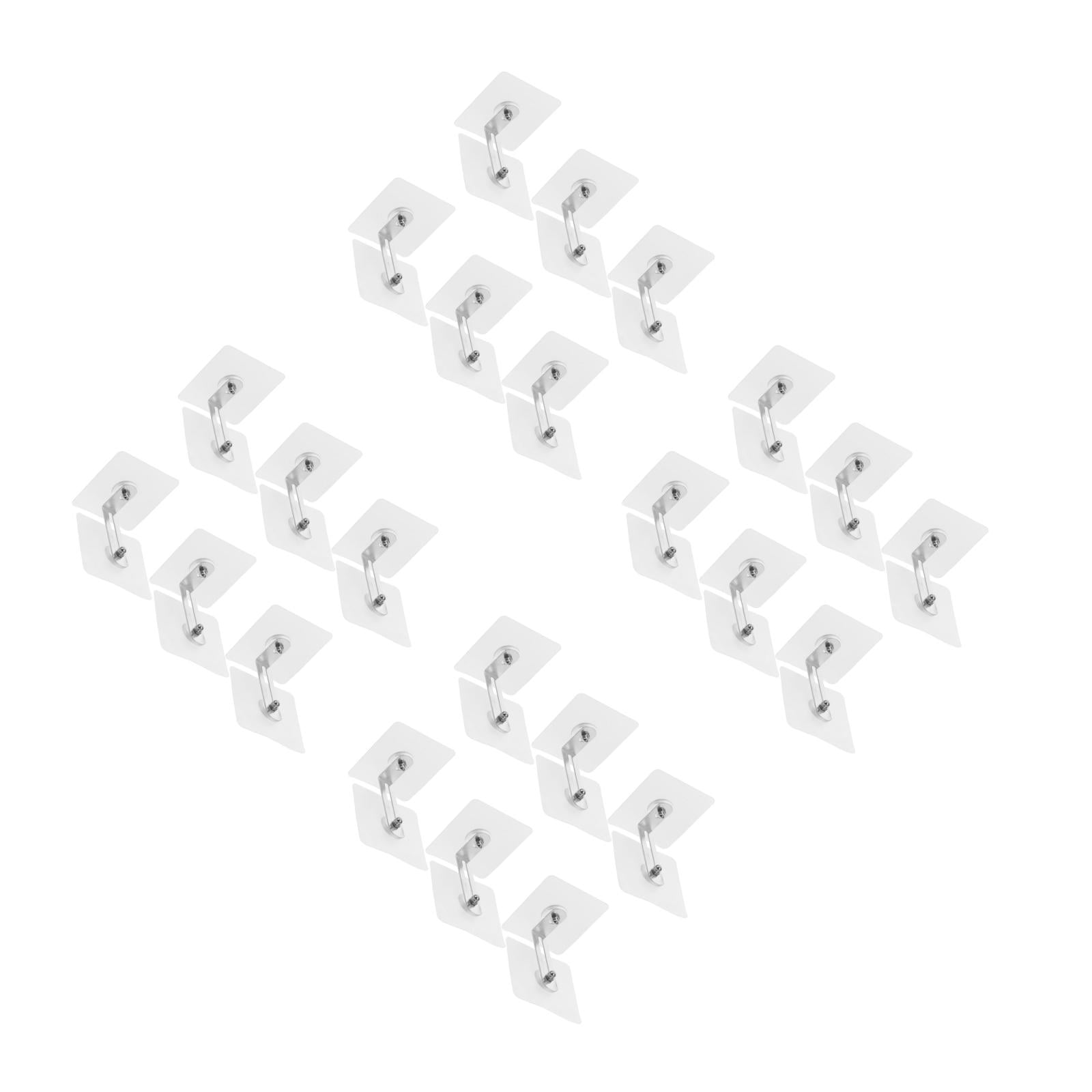 Hemoton 24-Piece Baby Safety Wall Anchor Kit with No-Drill Adhesive for Securing Dressers, Cabinets, Bookshelves - Childproof Anti-Tip Furniture Brackets