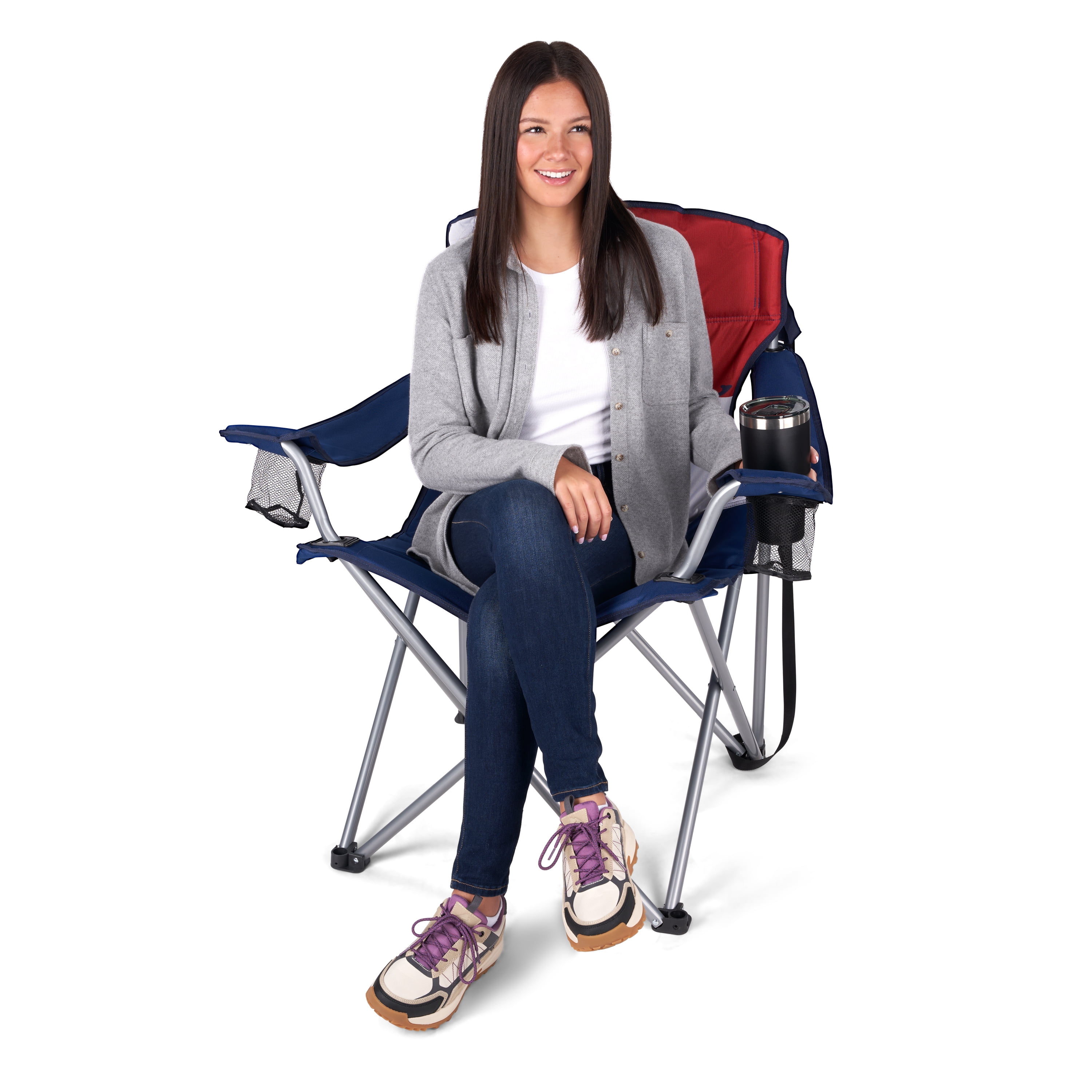 Ozark Trail Texas Big & Tall Camp Chair, Texas Pattern