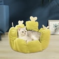 thumbnail image 1 of Cama para mascotas con forma de pétalo, cama para mascotas, cojín inferior antideslizante, camas para gatos para gatitos, perros pequeños y medianos, Yinane cama de gatito, 1 of 8
