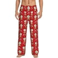 thumbnail image 2 of Lsque cute Christmas Moose Print Men's Pajama Pants, Lounge Pant - Comfortable Home Wear,Elastic Waistband, Stylish Design-Medium, 2 of 9