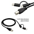 thumbnail image 3 of 1m/1.5m/2m Micro USB/Type C to USB B OTG Cable Reliable Male to Male Connector Printer Date Line Extension Cord Wire, 3 of 4