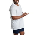 thumbnail image 6 of Fruit of the Loom Men’s Cotton V‑Neck Undershirts, White or Black/Gray, Multi‑Pack, Regular & Tall Sizes, 6 of 9
