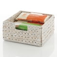 thumbnail image 6 of mDesign Woven Hyacinth Kitchen Basket Organizer with Handles, 4 Pack, White Wash, 6 of 7