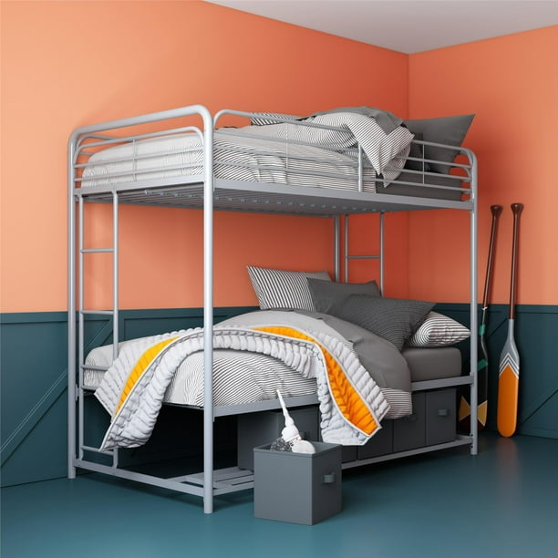 Mainstays Twin Silver Bunk Bed, Mainstays Twin Wood Bunk Bed