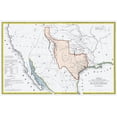 thumbnail image 2 of US War Dept 14x11 Black Ornate Wood Framed with Double Matting Museum Art Print Titled - Texas Republic and adjacent Countries 1844, 2 of 4