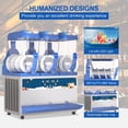 thumbnail image 2 of Commercial Slushie Machines - 1300W 45L Tanks Commercial 110V Slushy Maker Machine 304 Stainless Steel Margarita Machines Efficient Cooling The Ideal Slushie Machine for Bars Cafes Restaurants, 2 of 5