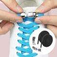 thumbnail image 3 of Elastic No Tie Shoelaces Shoe Laces Quick Flat Adults Long All Trainer Black, 3 of 9