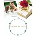 thumbnail image 2 of CACA LADY Heart Green Bracelet for Women 925 Sterling Silver May Birthstone Bracelets Emerald Women's Bracelets Birthday Summer Jewelry for Wife Mom, 2 of 6